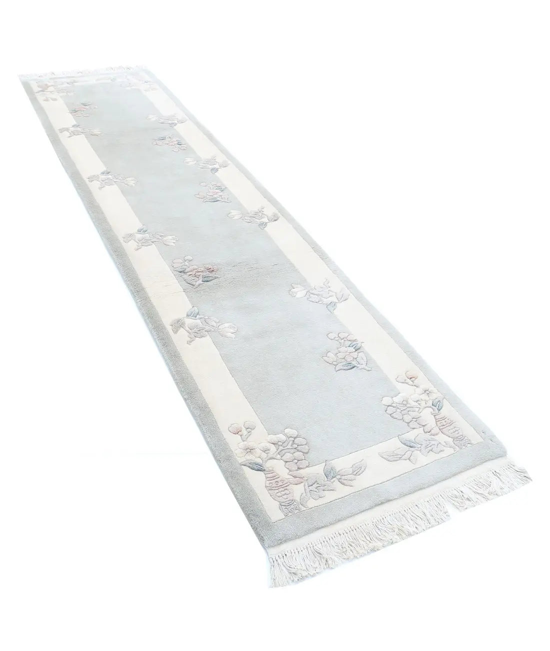 Alfombra china de lana anudada a mano - 2'6'' x 10'1''