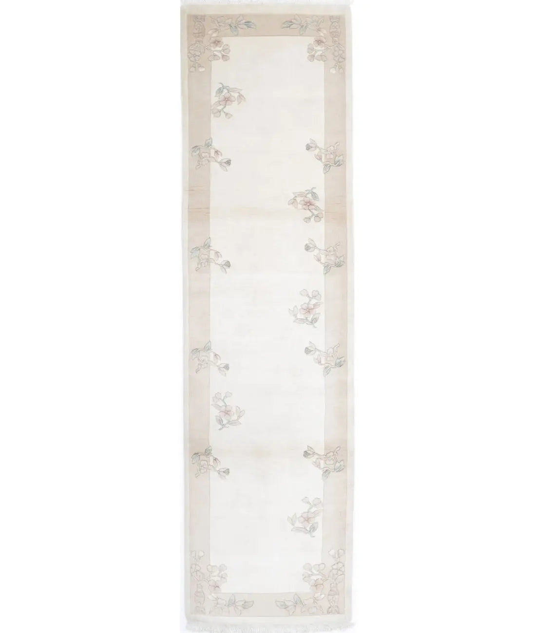 Hand Knotted Chinese Wool Rug - 2'6'' x 10'4''