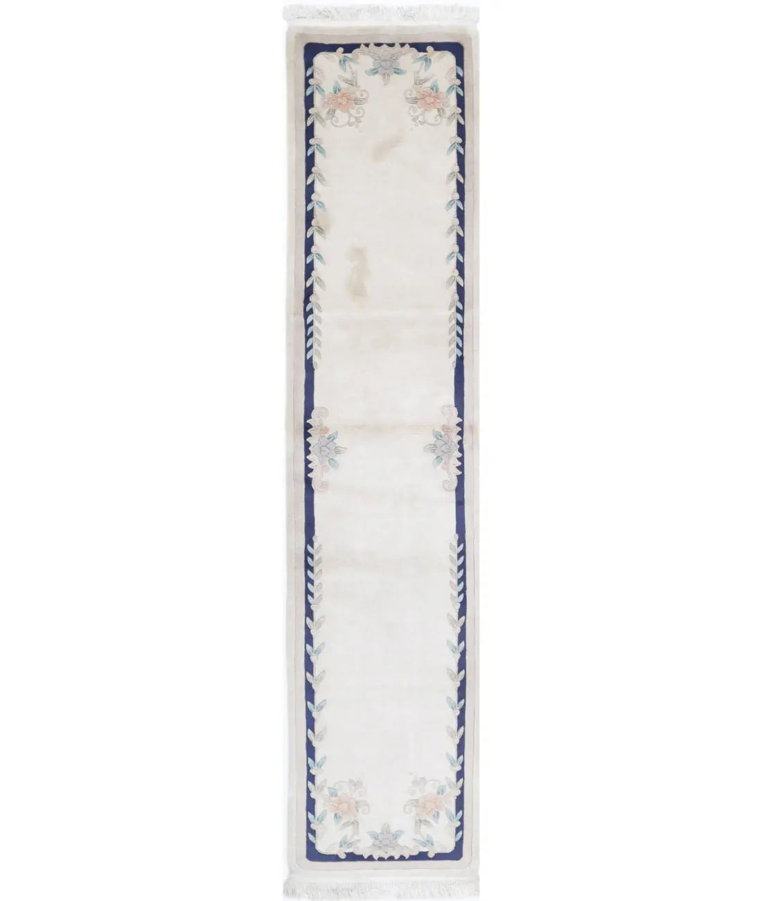 Hand Knotted Chinese Wool Rug - 2'6'' x 11'10''