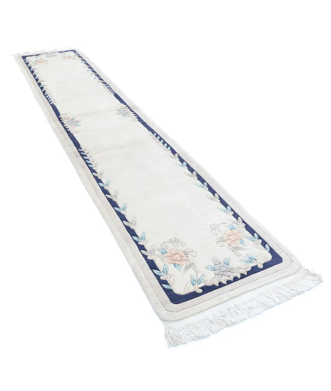 Alfombra china de lana anudada a mano - 2'6'' x 11'10''