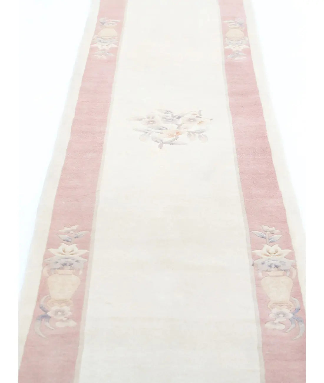 Alfombra china de lana anudada a mano - 2'6'' x 11'11''