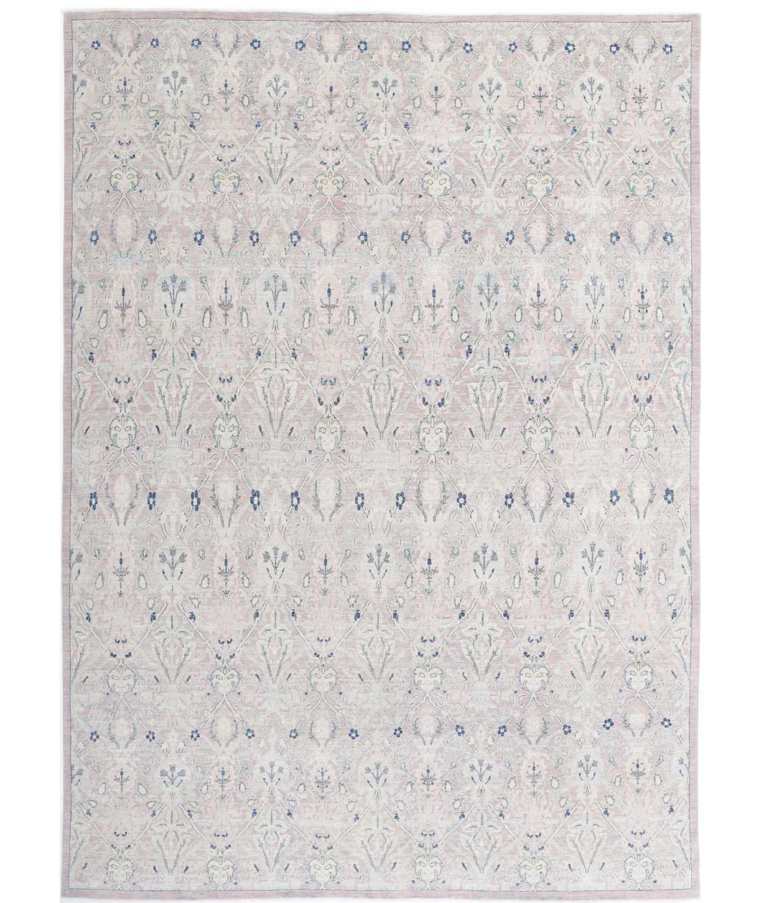 Hand Knotted Fine Artemix Wool Rug - 9'9'' x 13'7''