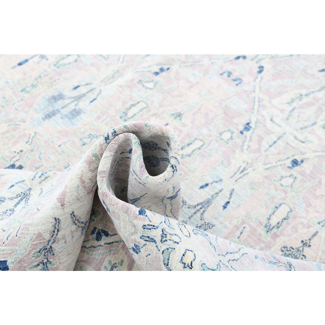Hand Knotted Fine Artemix Wool Rug - 9'9'' x 13'7''