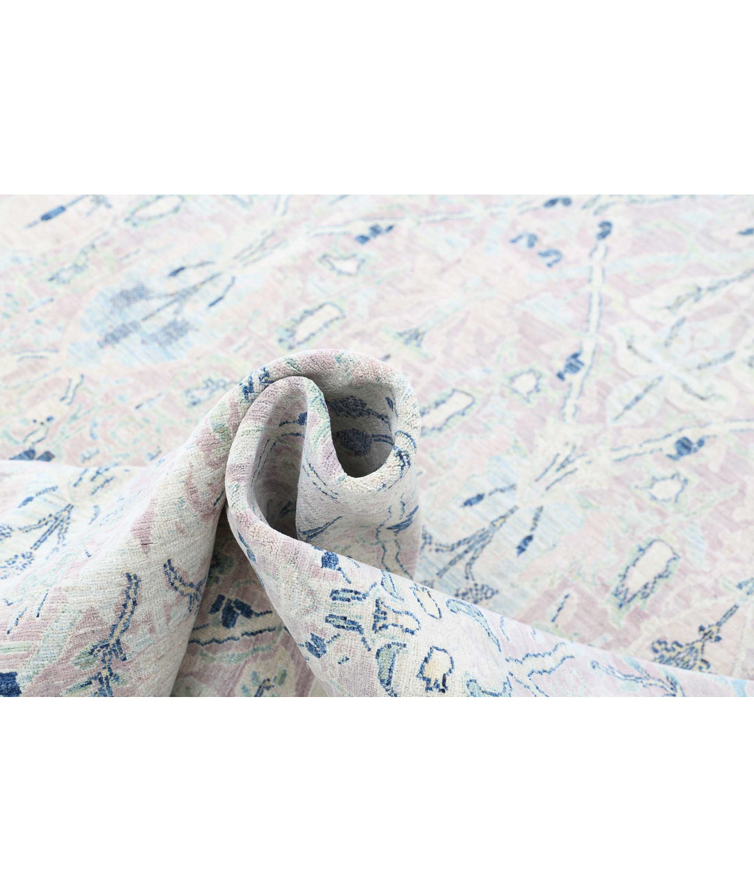 Hand Knotted Fine Artemix Wool Rug - 9'9'' x 13'7''
