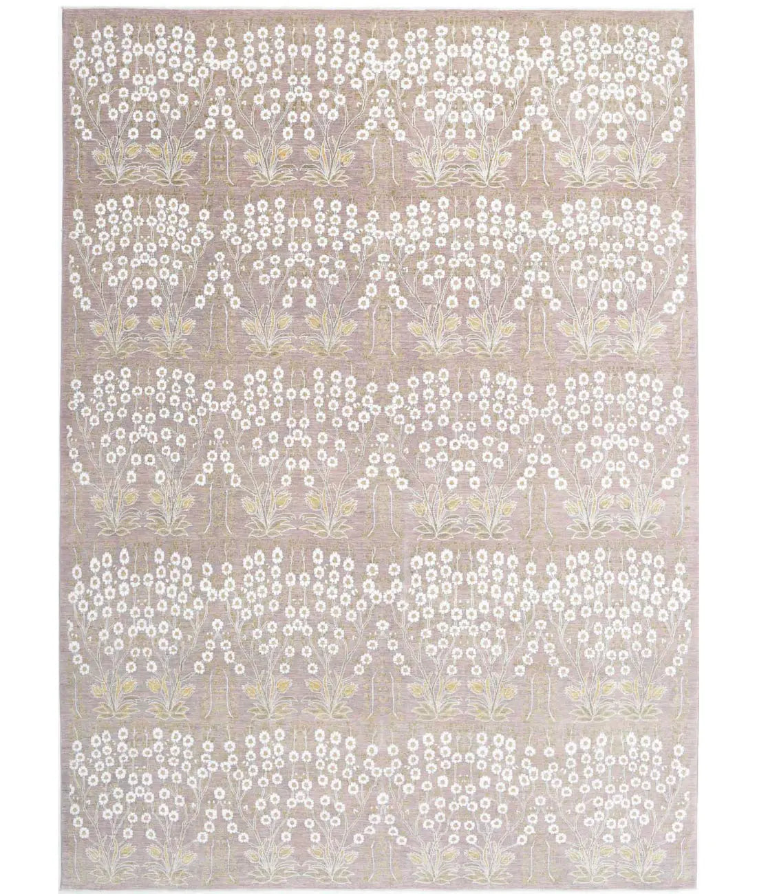 Hand Knotted Fine Artemix Wool & Silk Rug - 9'9'' x 13'8'' - Arteverk Rugs Area rug