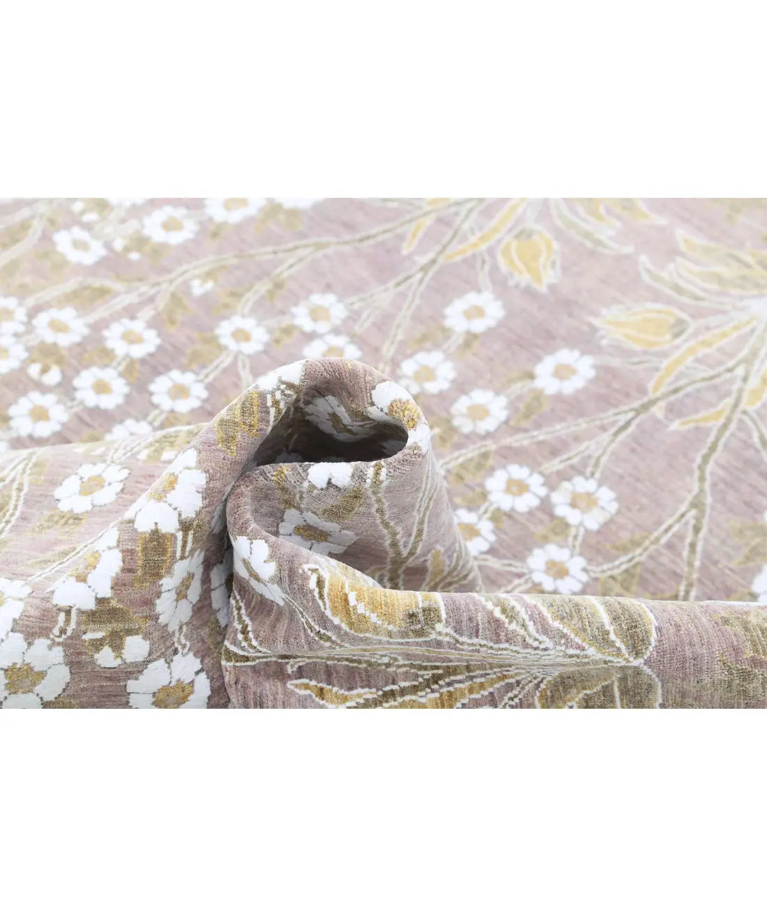 Hand Knotted Fine Artemix Wool & Silk Rug - 9'9'' x 13'8'' - Arteverk Rugs Area rug