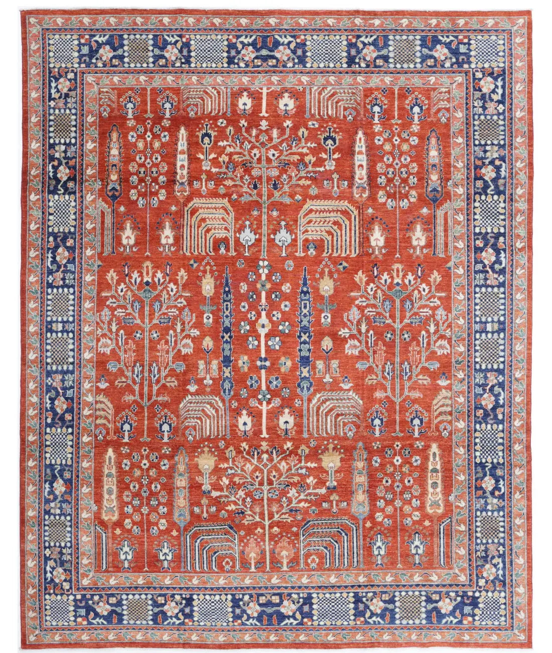 Hand Knotted Fine Bakshaish Wool Rug - 7'9'' x 9'11''