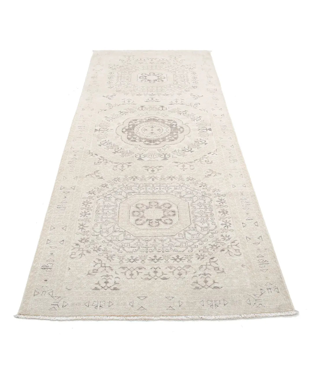Hand Knotted Fine Mamluk Wool Rug - 3'5'' x 9'5''