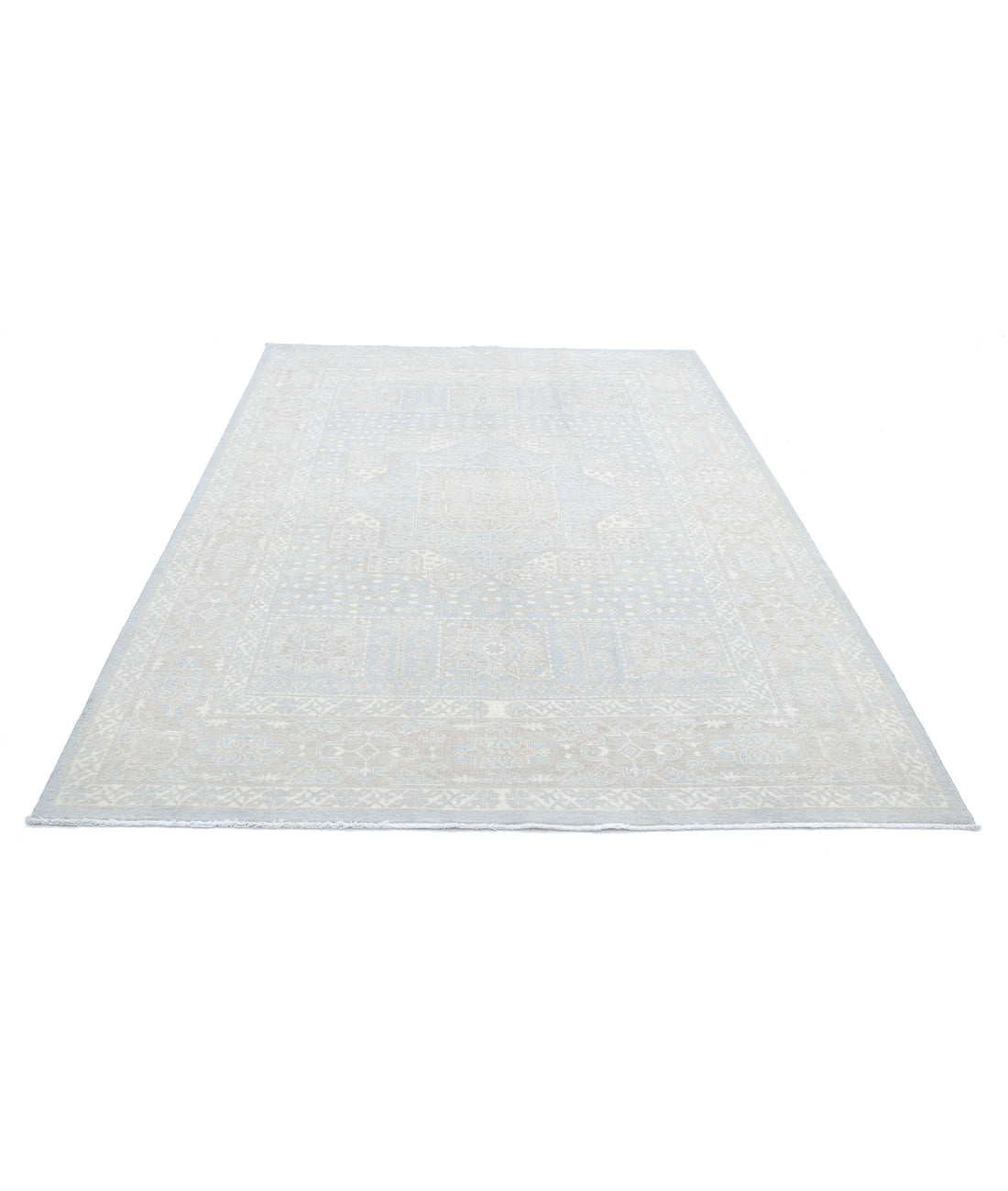 Hand Knotted Fine Mamluk Wool Rug - 6'0'' x 8'11''