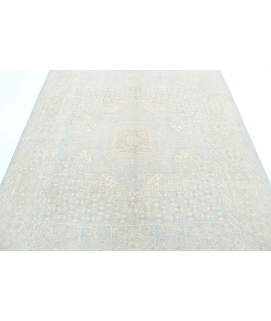 Hand Knotted Fine Mamluk Wool Rug - 6'2'' x 8'10'' - Arteverk Rugs Area rug