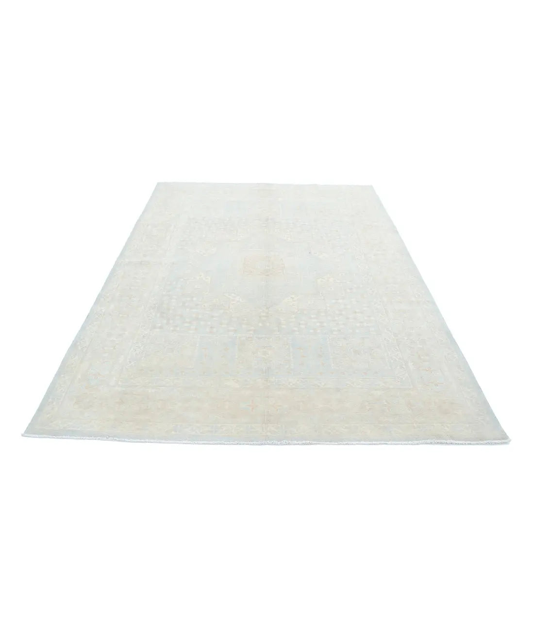 Hand Knotted Fine Mamluk Wool Rug - 6'2'' x 8'10'' - Arteverk Rugs Area rug