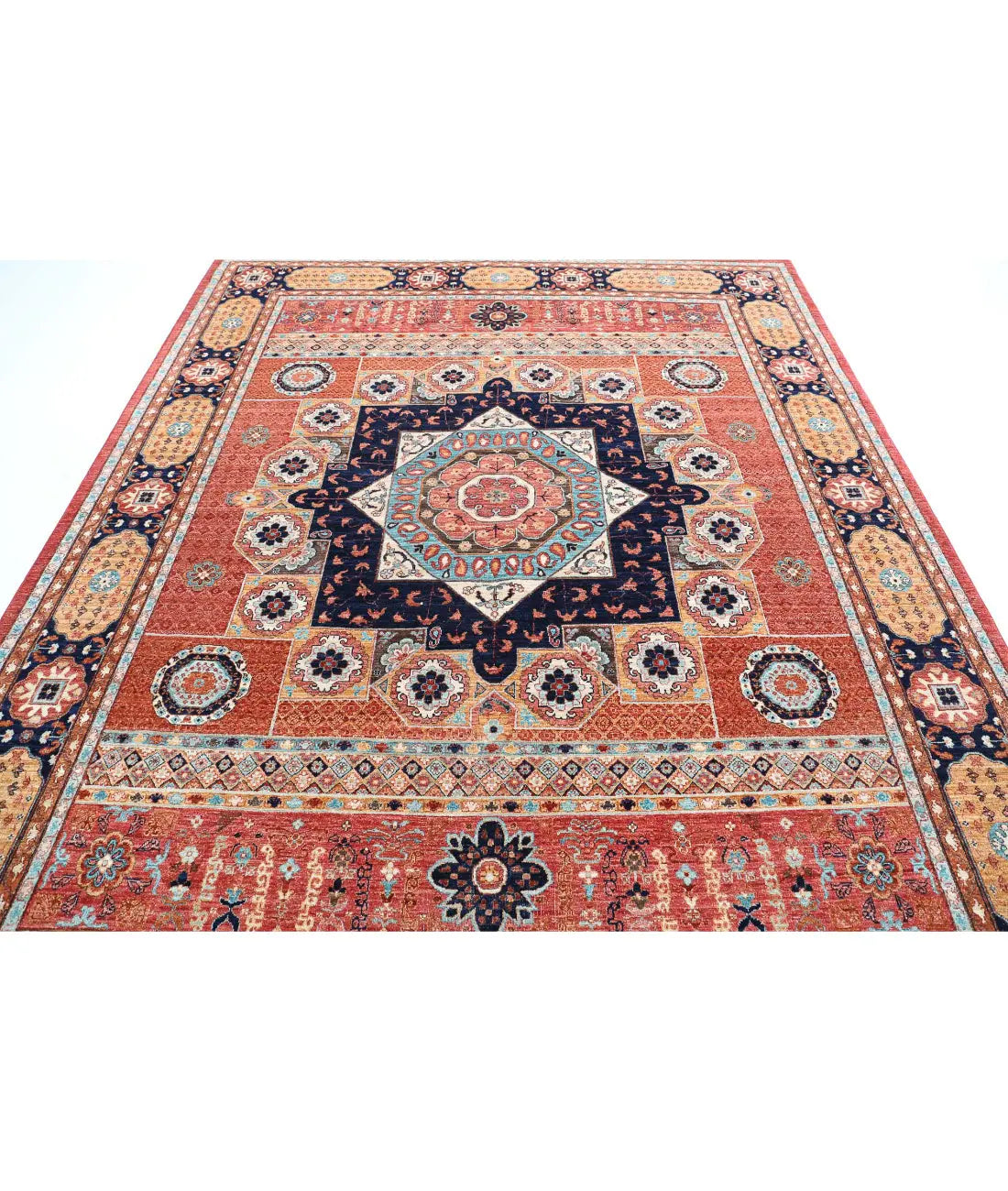 Hand Knotted Fine Mamluk Wool Rug - 7'11'' x 9'9'' - Arteverk Rugs Area rug