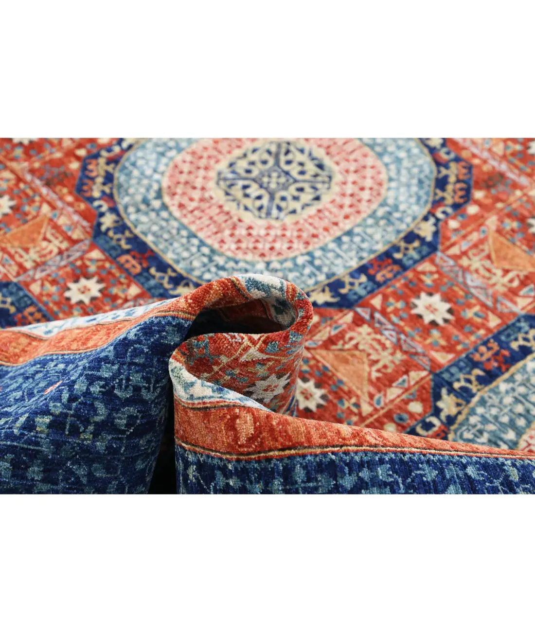 Hand Knotted Fine Mamluk Wool Rug - 9'10'' x 13'3'' - Arteverk Rugs Area rug