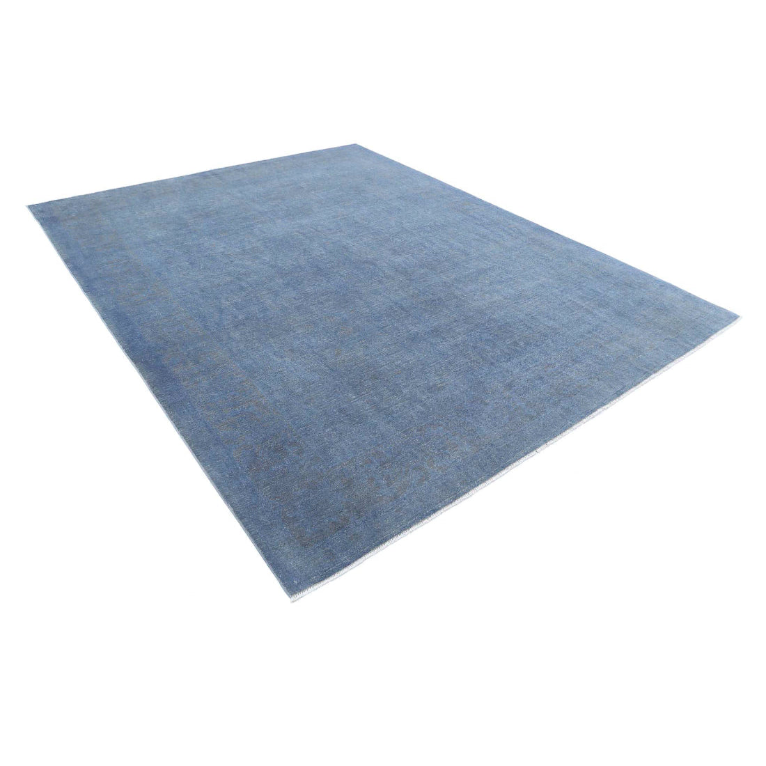 Alfombra de lana fina sobreteñida anudada a mano - 7'10'' x 9'11''