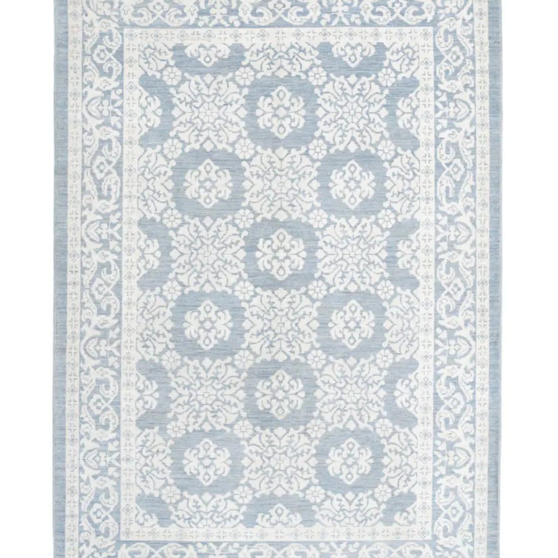 Alfombra de lana fina Serenity anudada a mano - 4'4'' x 6'6''