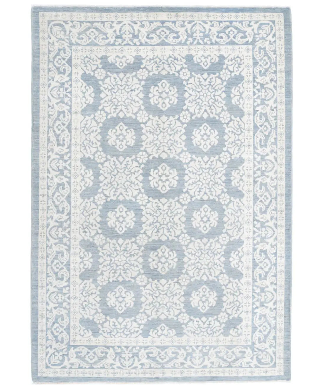 Alfombra de lana fina Serenity anudada a mano - 4'4'' x 6'6''