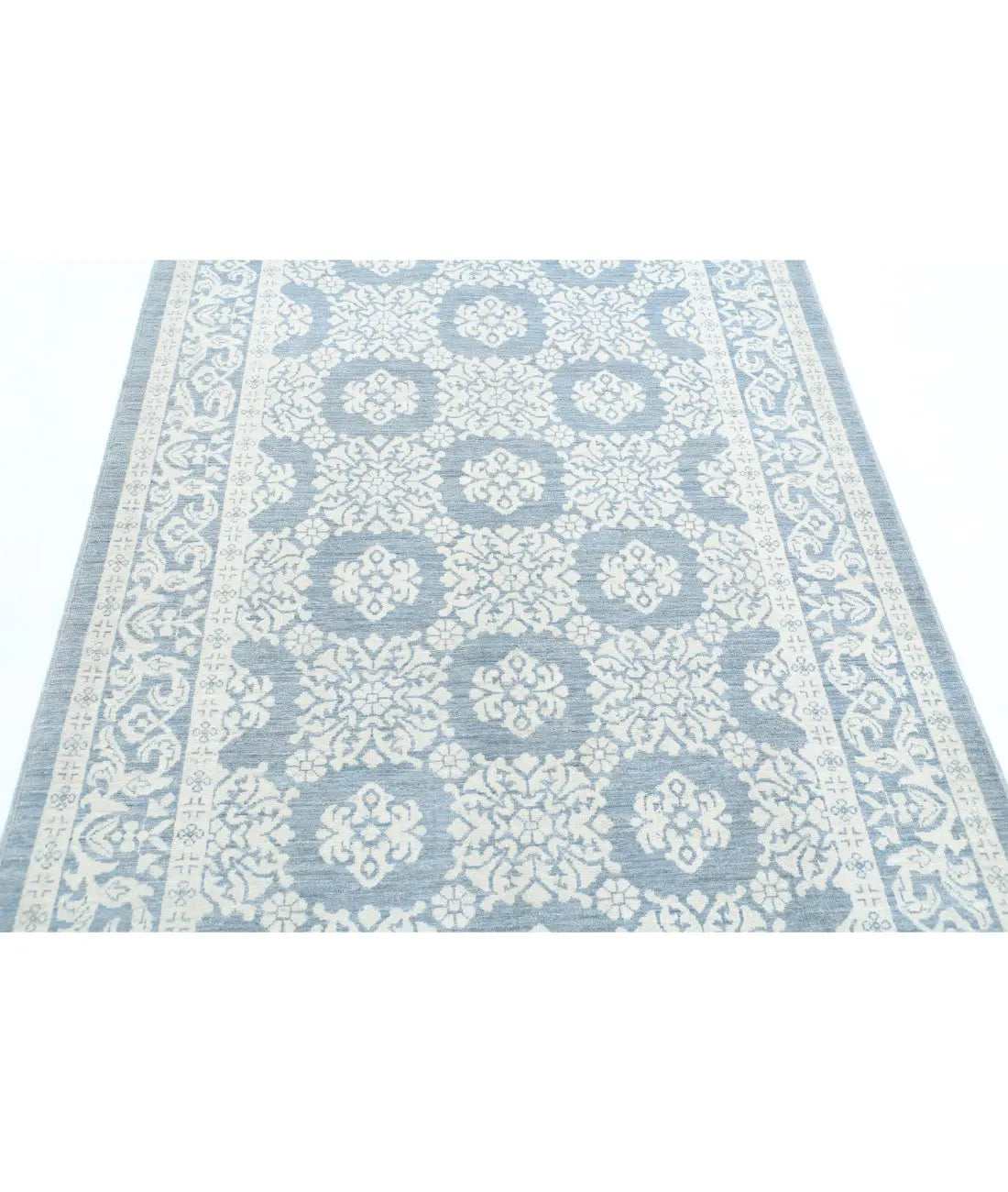 Alfombra de lana fina Serenity anudada a mano - 4'4'' x 6'6''