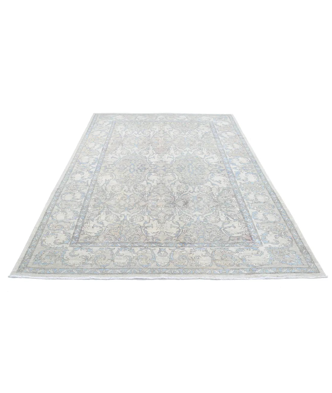 Hand Knotted Fine Serenity Wool Rug - 6'3'' x 9'1'' - Arteverk Rugs Area rug