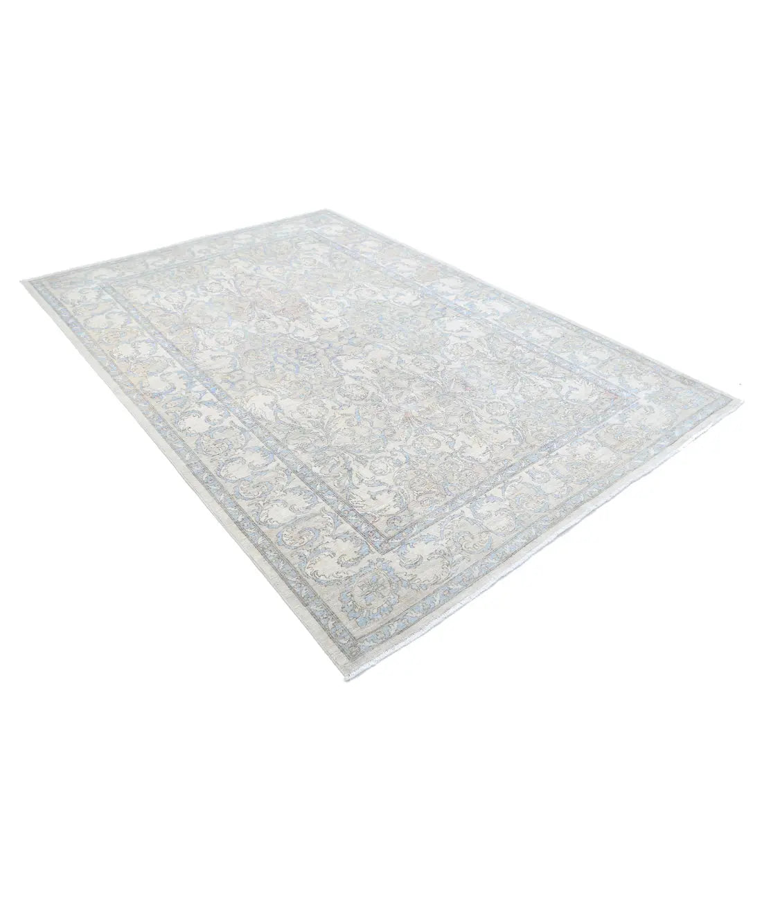 Hand Knotted Fine Serenity Wool Rug - 6'3'' x 9'1'' - Arteverk Rugs Area rug