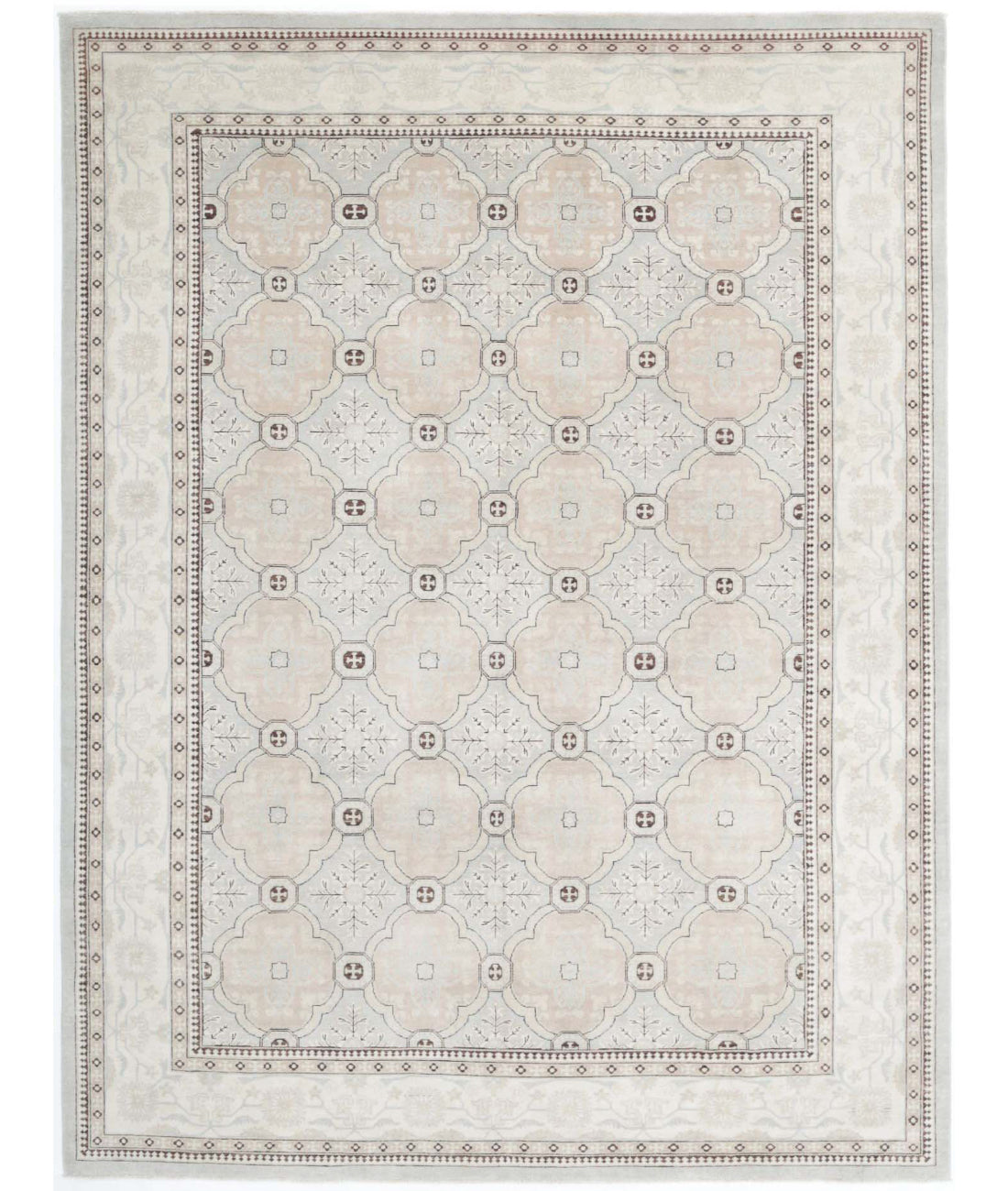 Alfombra de lana fina Serenity anudada a mano - 8'3'' x 11'2''