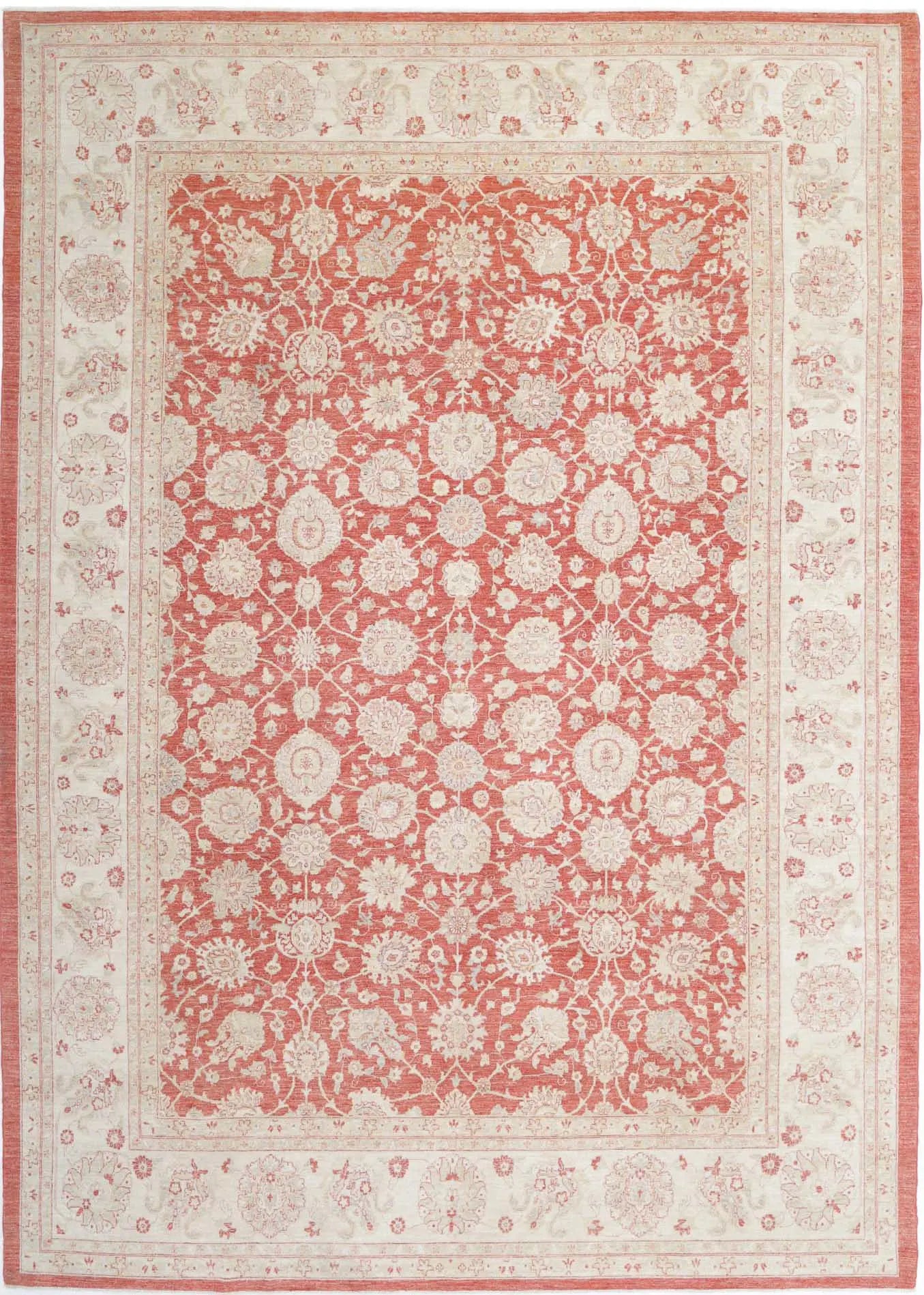 Hand Knotted Fine Ziegler Wool Rug - 10'1'' x 14'0''