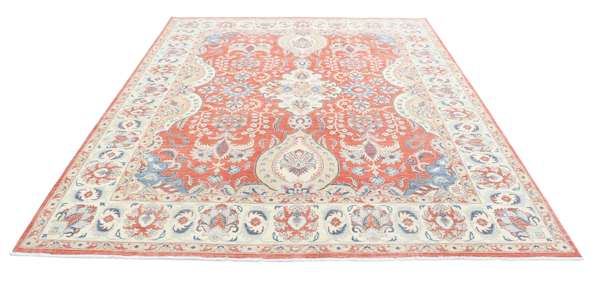Hand Knotted Fine Ziegler Wool Rug - 7'9'' x 9'5'' - Arteverk Rugs Area rug