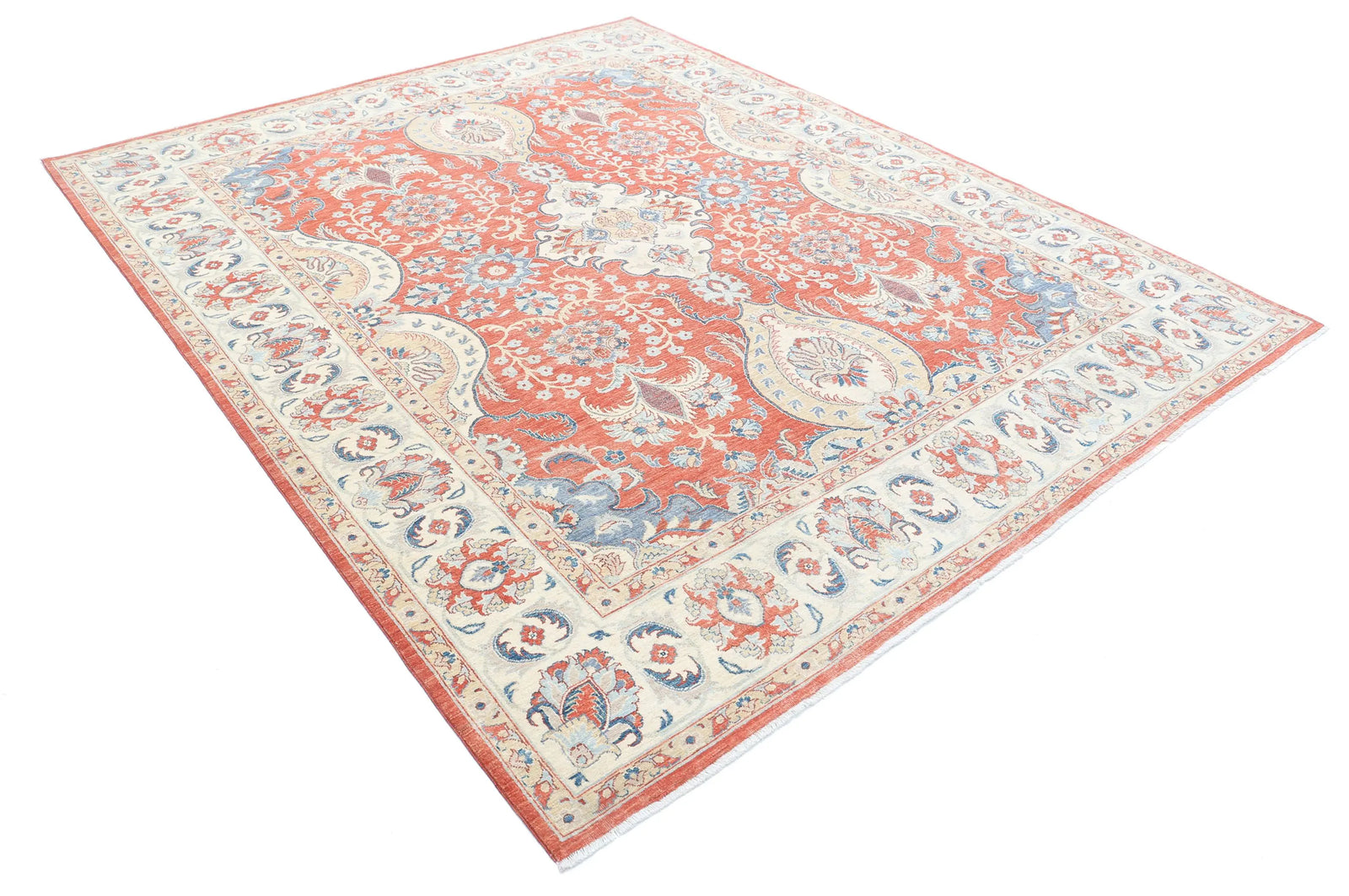 Hand Knotted Fine Ziegler Wool Rug - 7'9'' x 9'5'' - Arteverk Rugs Area rug