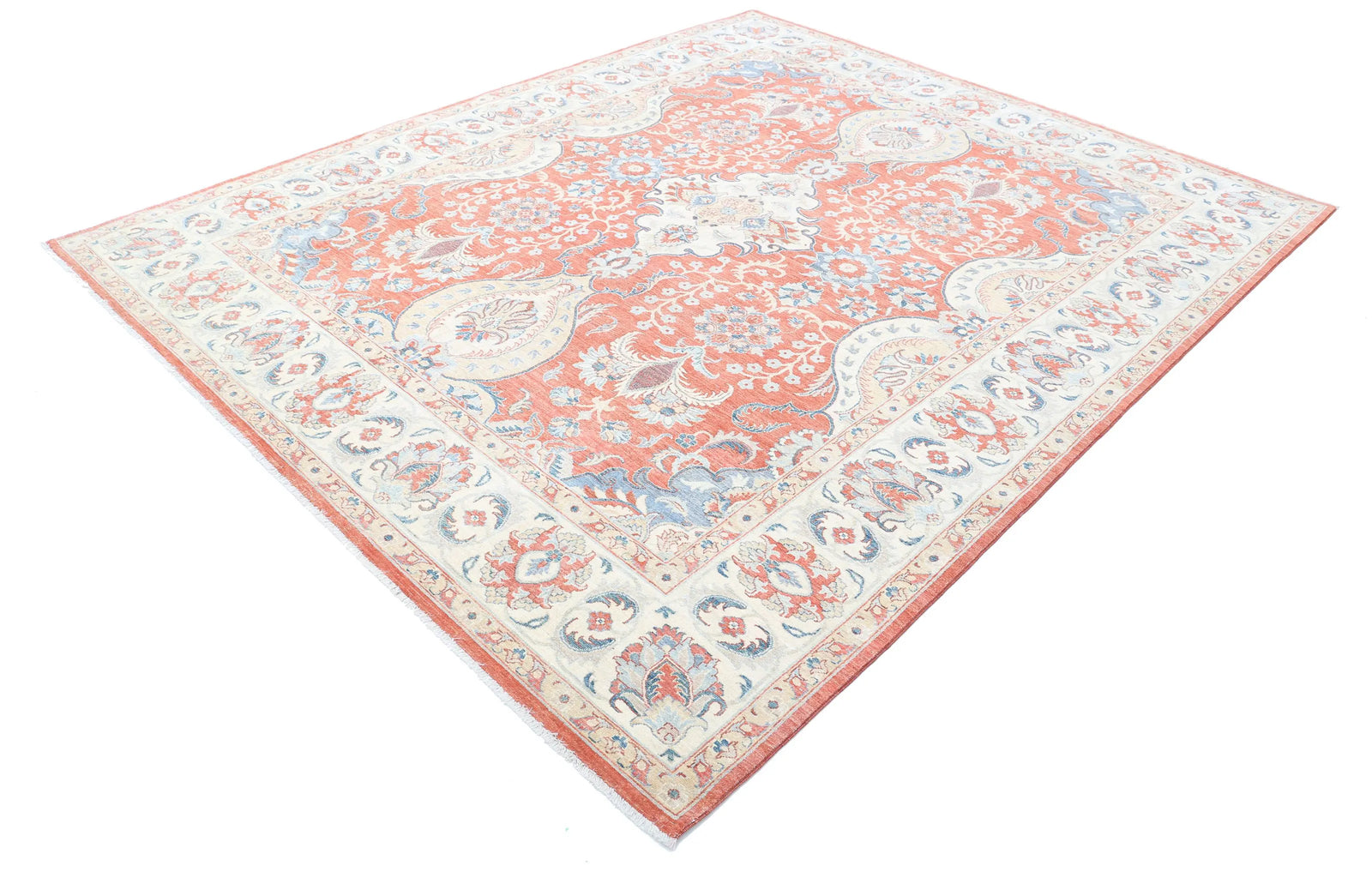 Hand Knotted Fine Ziegler Wool Rug - 7'9'' x 9'5'' - Arteverk Rugs Area rug