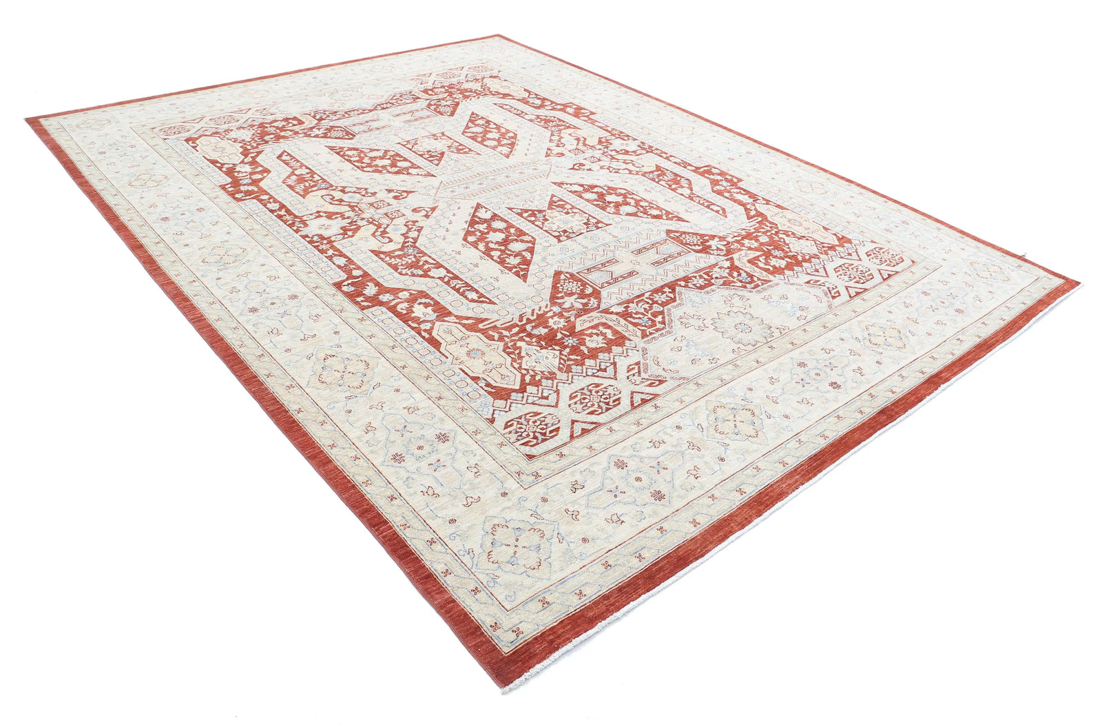 Hand Knotted Fine Ziegler Wool Rug - 8'10'' x 11'7'' - Arteverk Rugs Area rug