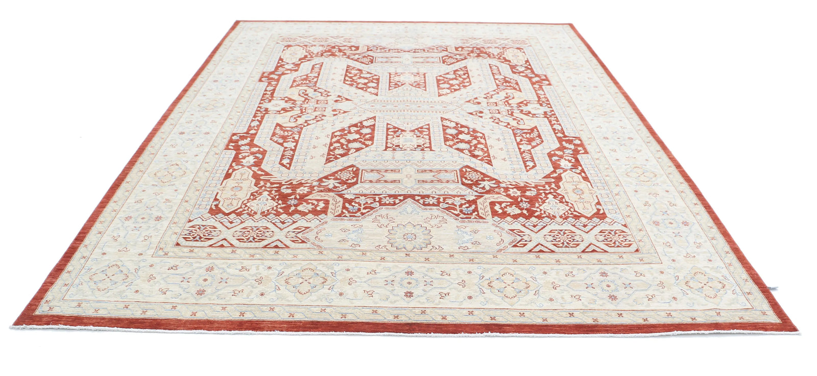Hand Knotted Fine Ziegler Wool Rug - 8'10'' x 11'7'' - Arteverk Rugs Area rug