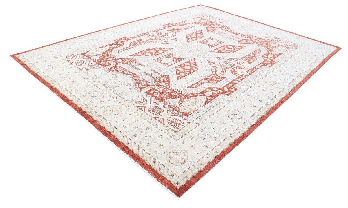 Hand Knotted Fine Ziegler Wool Rug - 8'10'' x 11'7'' - Arteverk Rugs Area rug