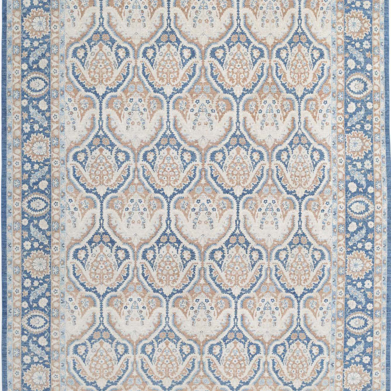Hand Knotted Fine Ziegler Wool Rug - 9'9'' x 13'10''
