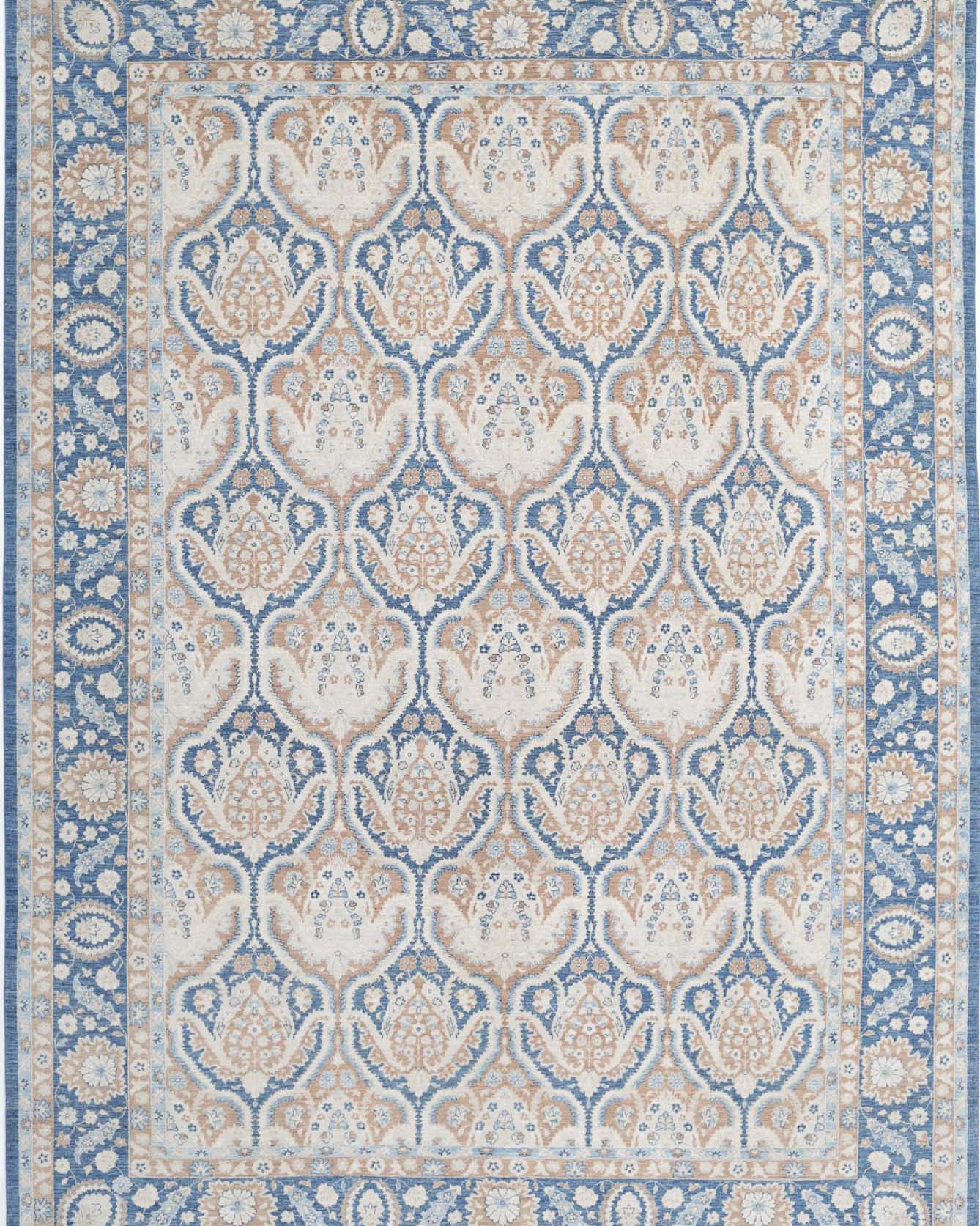Hand Knotted Fine Ziegler Wool Rug - 9'9'' x 13'10''