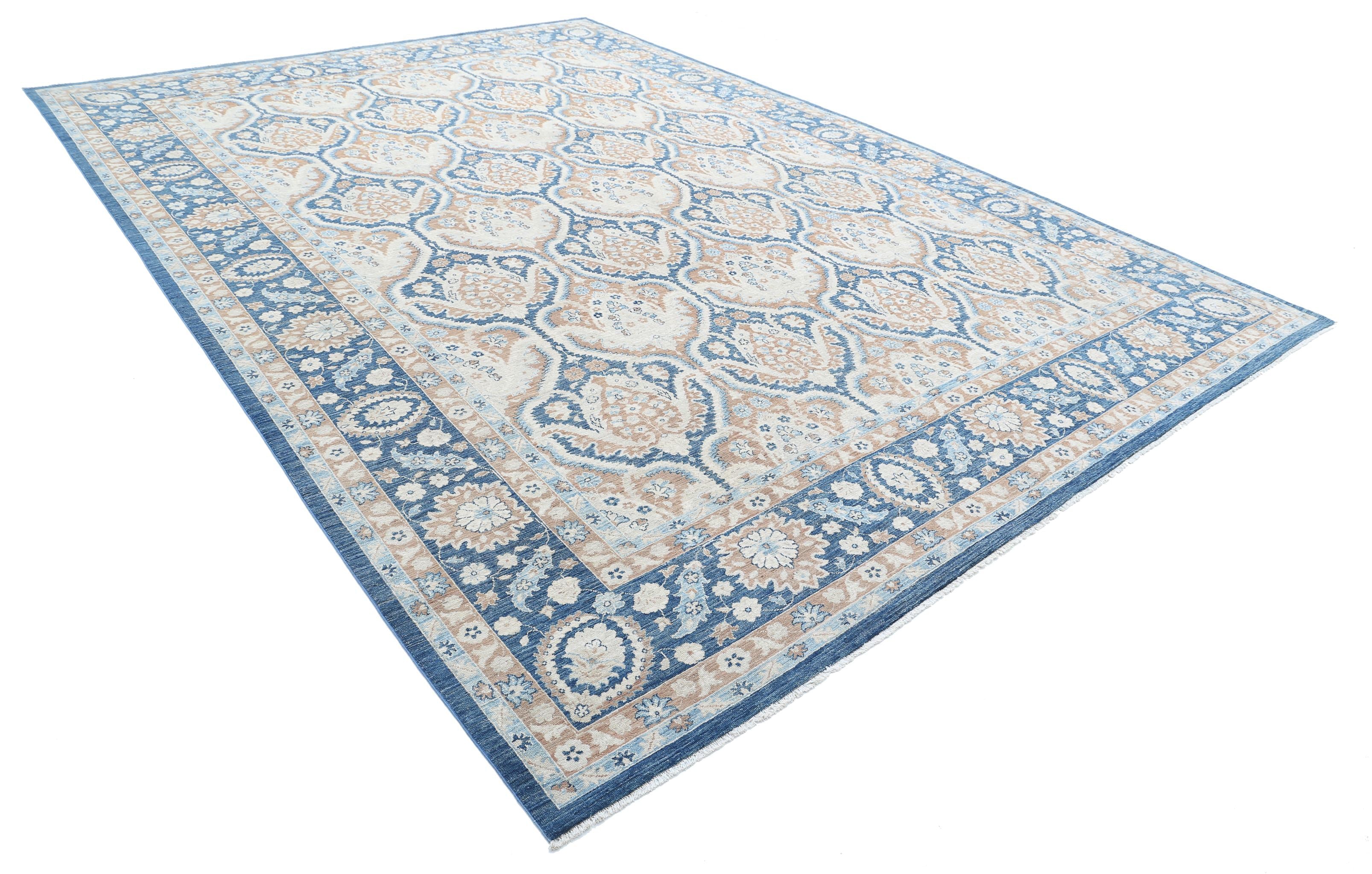 Hand Knotted Fine Ziegler Wool Rug - 9'9'' x 13'10''