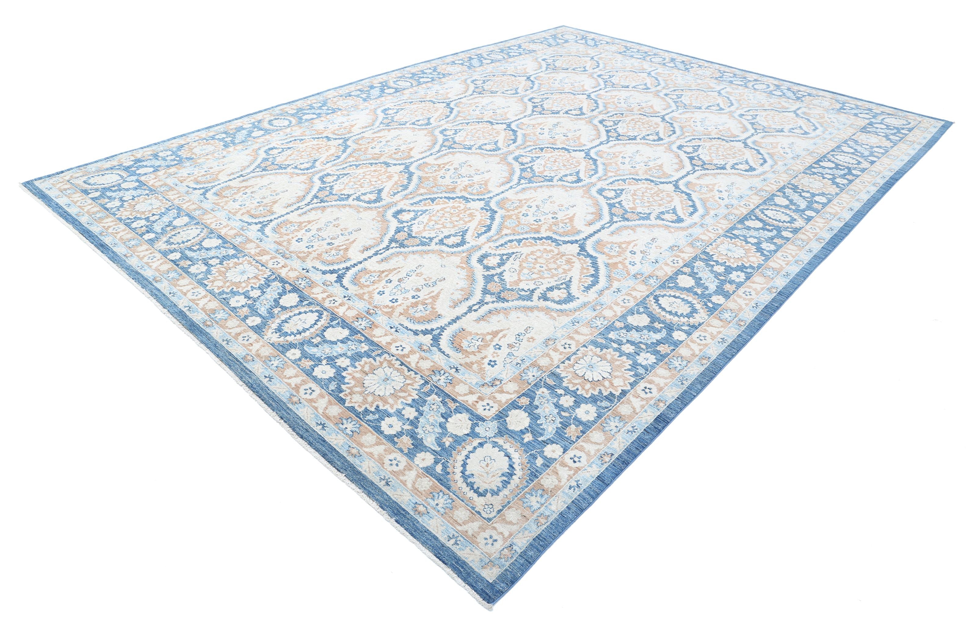 Hand Knotted Fine Ziegler Wool Rug - 9'9'' x 13'10''