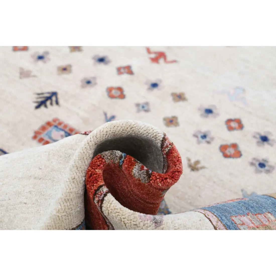 Hand Knotted Gabbeh Wool Rug - 8'0'' x 9'7''