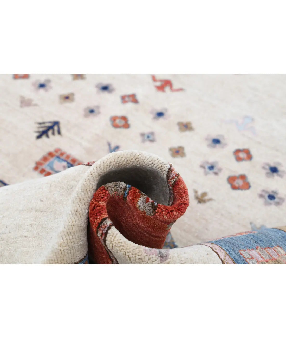 Hand Knotted Gabbeh Wool Rug - 8'0'' x 9'7''