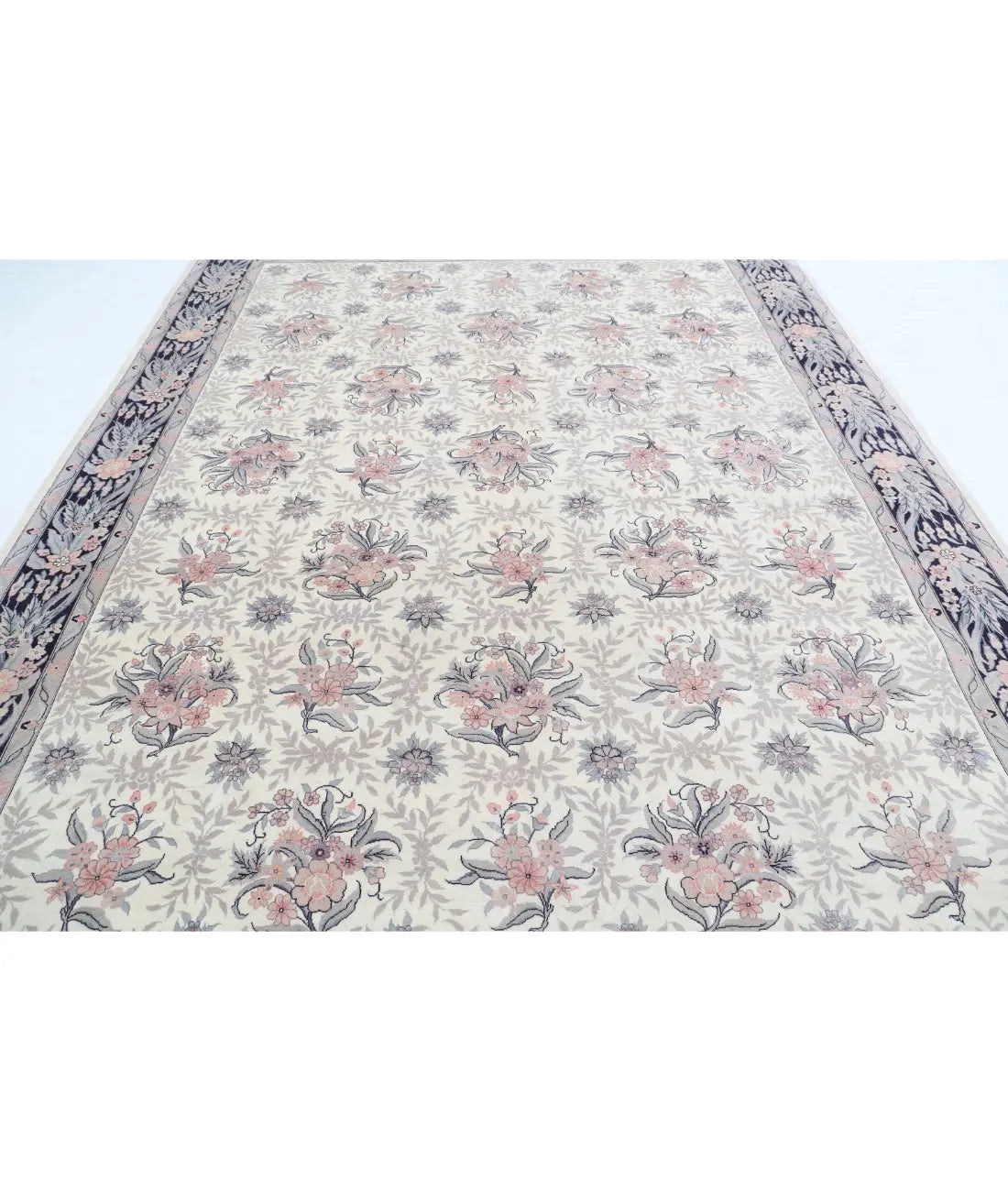 Alfombra de lana estilo persa anudada a mano - 9'0'' x 11'9''