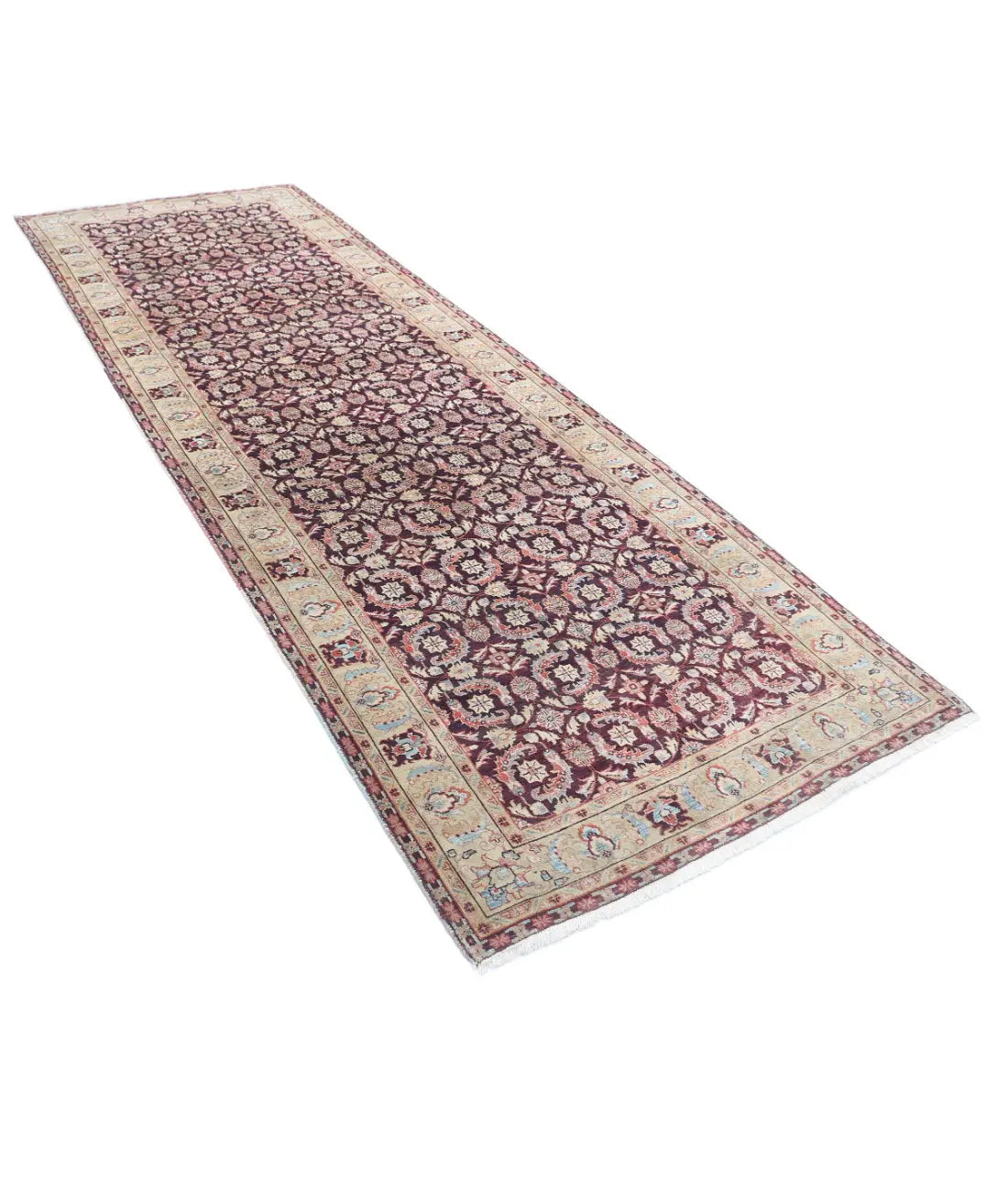 Hand Knotted Heritage Tabriz Wool Rug - 3'11'' x 11'11''