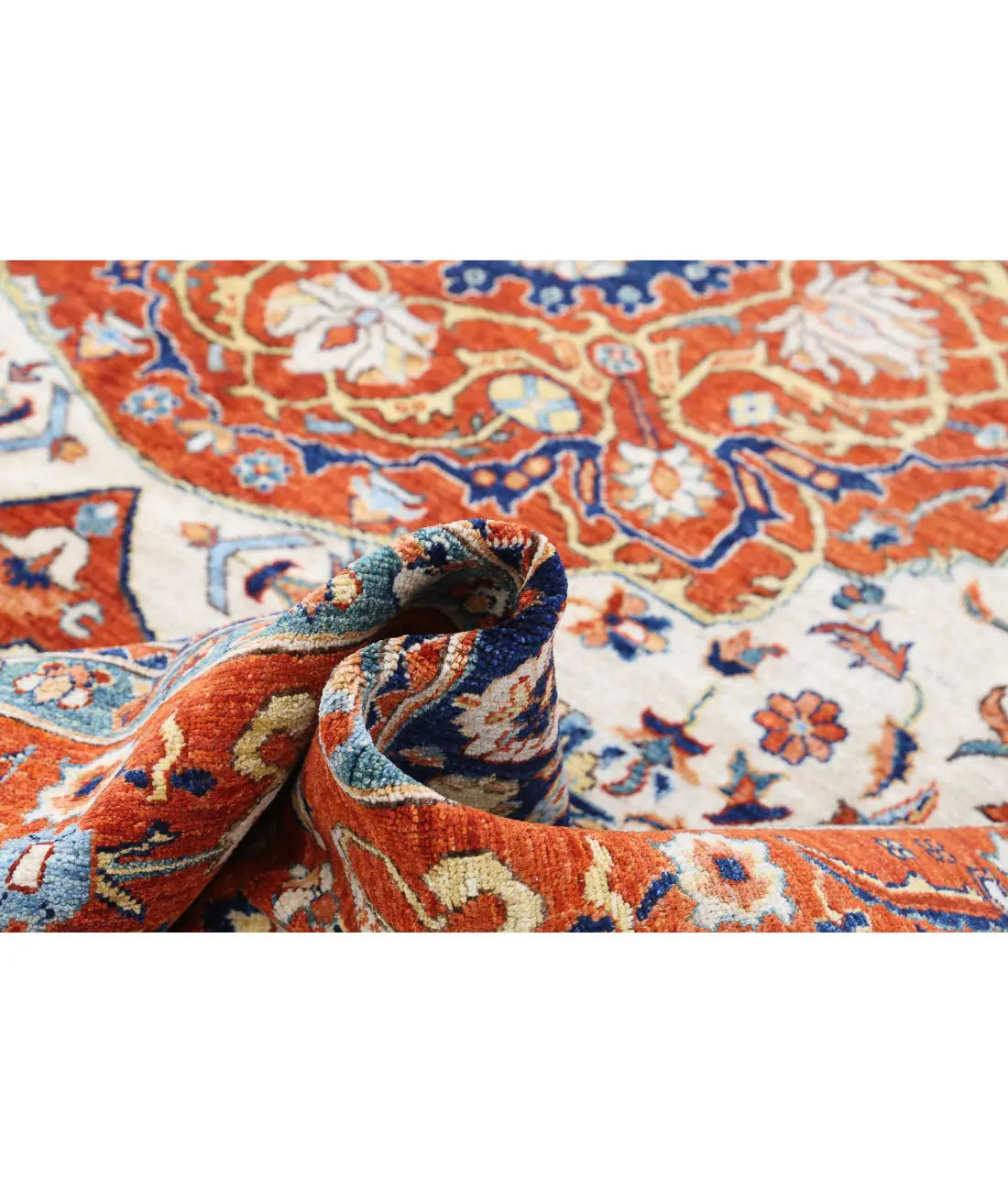 Hand Knotted Heriz Wool Rug - 8'0'' x 9'10'' - Arteverk Rugs Area rug