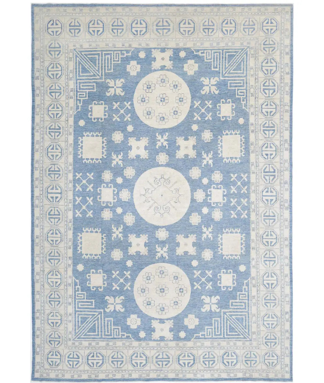 Hand Knotted Khotan Wool Rug - 9&#39;8&#39;&#39; x 14&#39;1&#39;&#39; - Arteverk Rugs Area rug