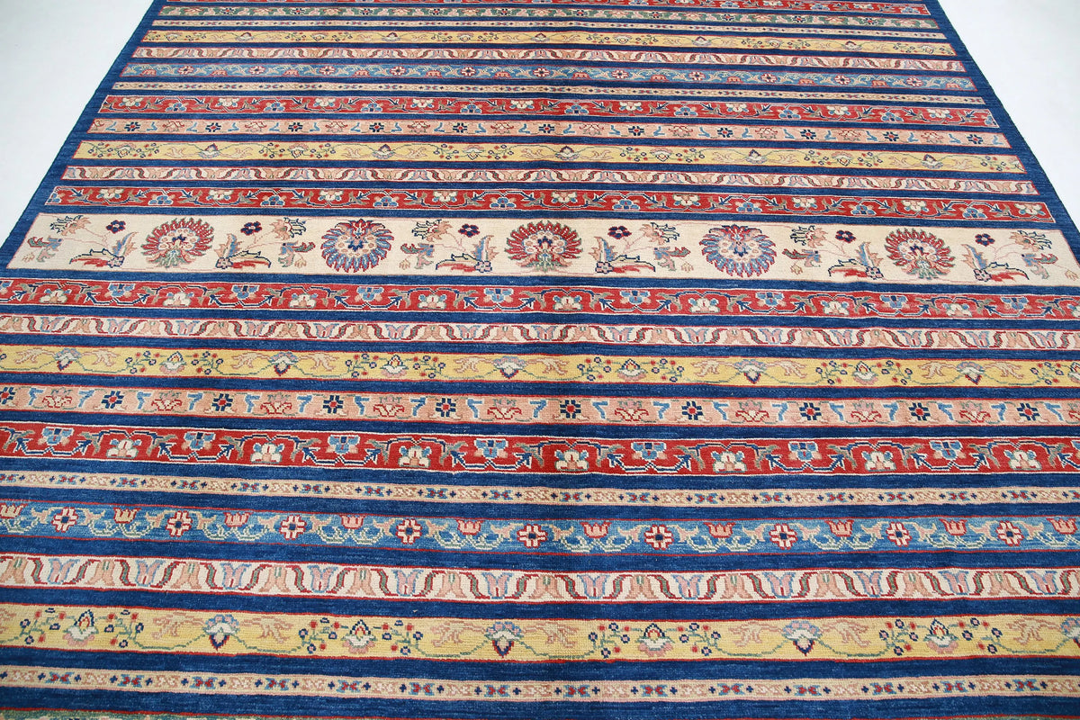 Tapis en laine Khurjeen Farhan Gul noué à la main - 9'0'' x 11'7''