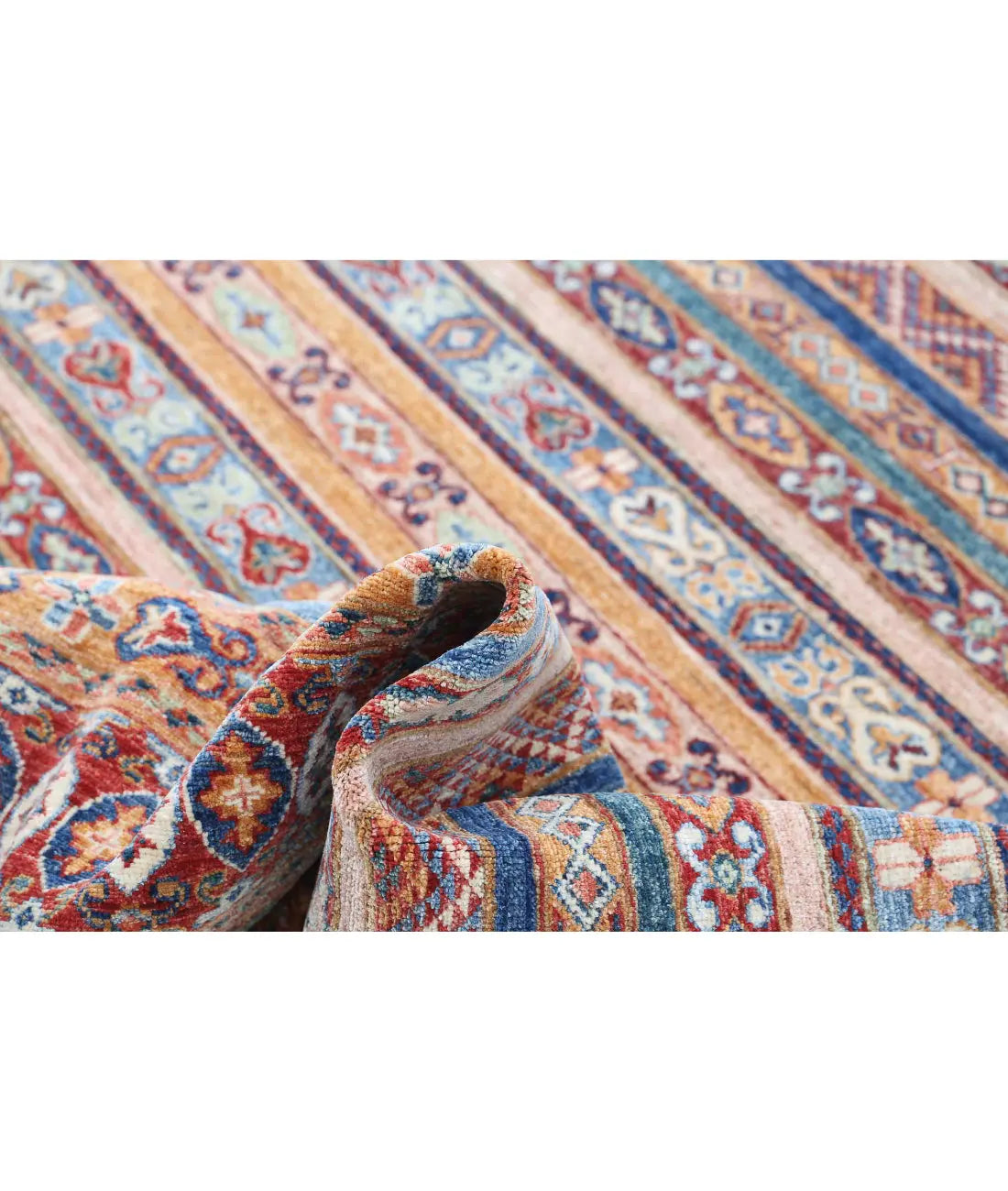 Alfombra de lana Khurjeen anudada a mano - 4'10'' x 6'2''