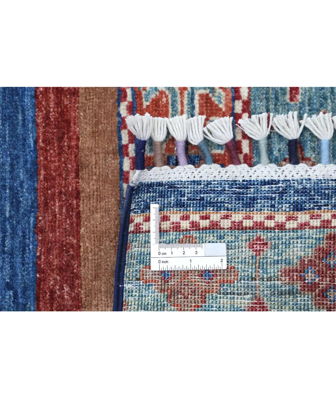 Alfombra de lana Khurjeen anudada a mano - 5'0'' x 6'6''