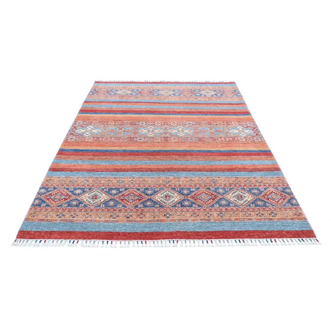 Hand Knotted Khurjeen Wool Rug - 5'9'' x 8'5''