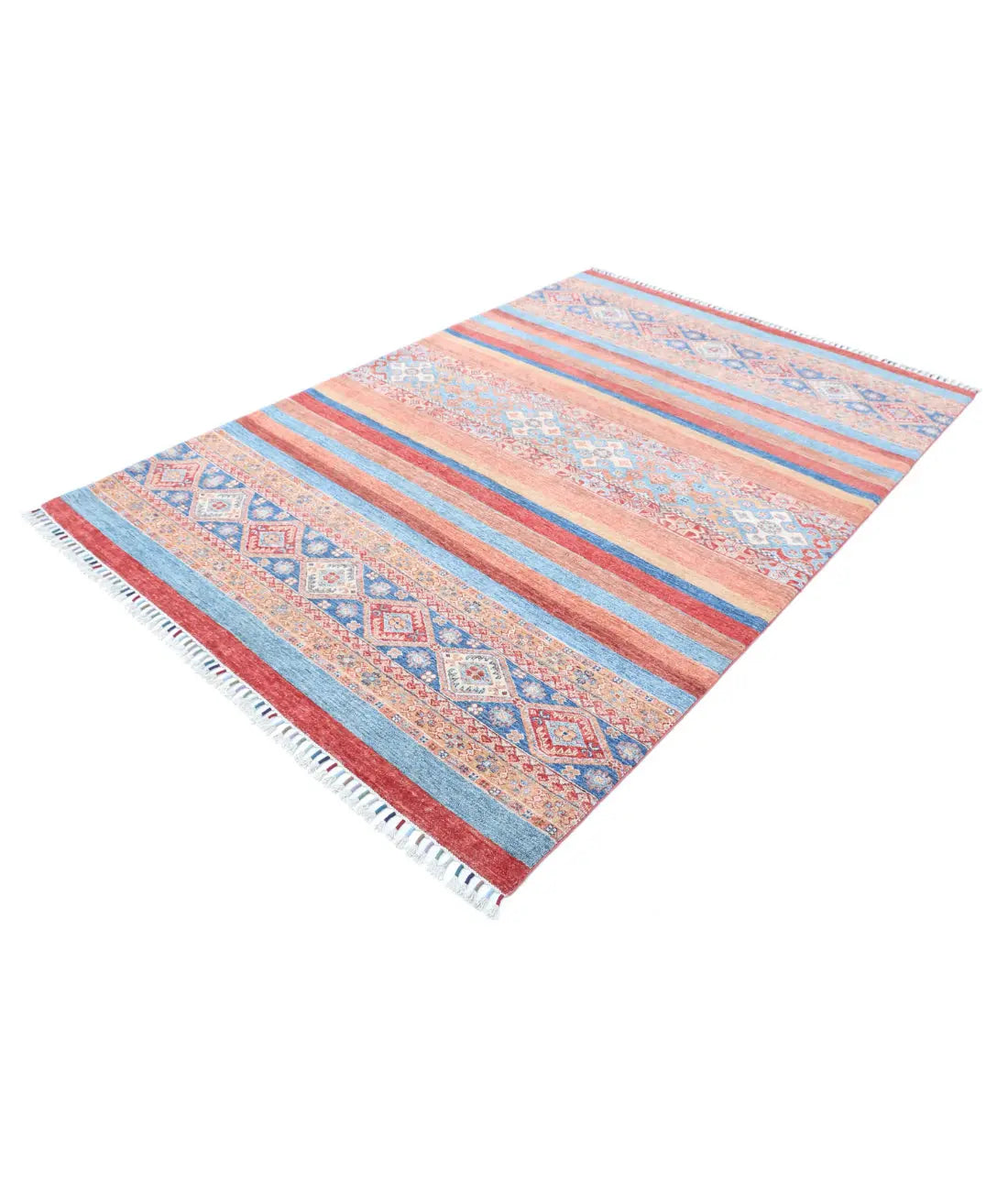 Hand Knotted Khurjeen Wool Rug - 5'9'' x 8'5''