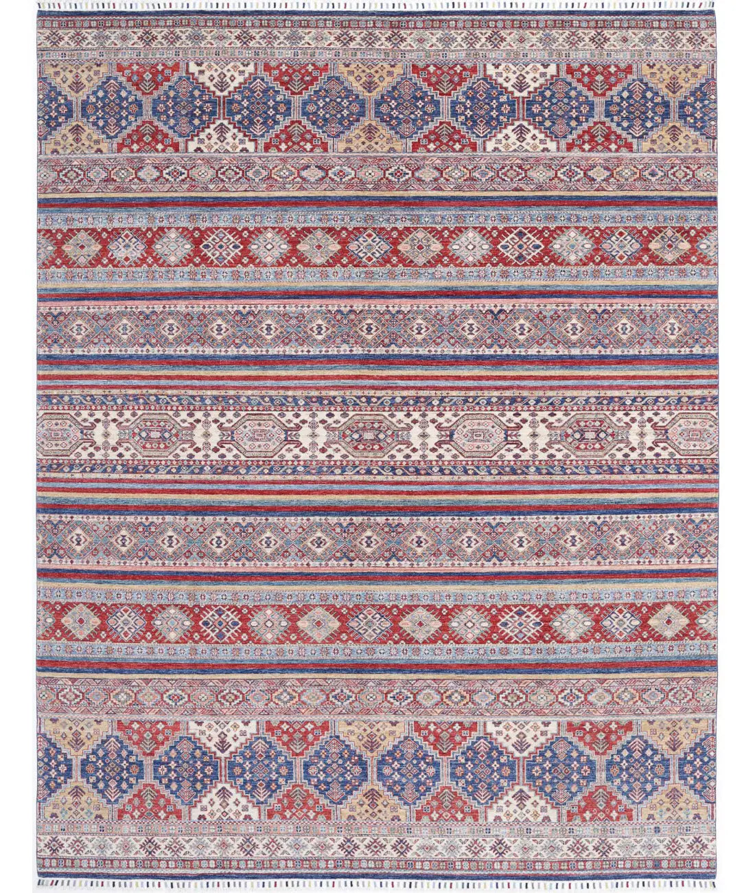 Hand Knotted Khurjeen Wool Rug - 8'10'' x 11'10''