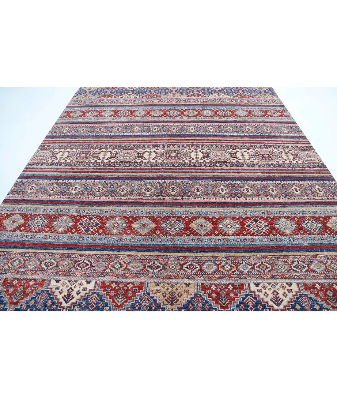 Alfombra de lana Khurjeen anudada a mano - 8'10'' x 11'10''