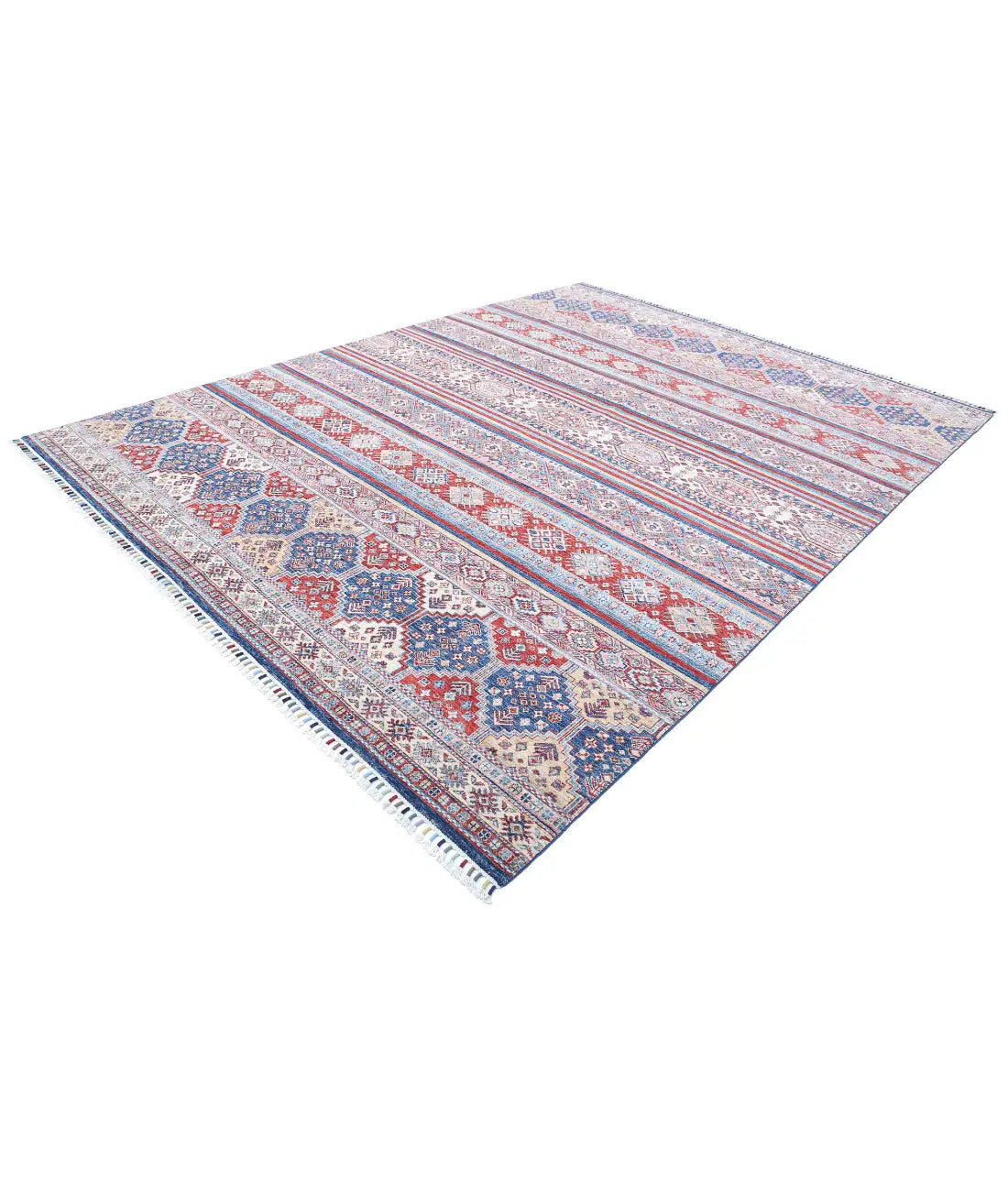 Alfombra de lana Khurjeen anudada a mano - 8'10'' x 11'10''