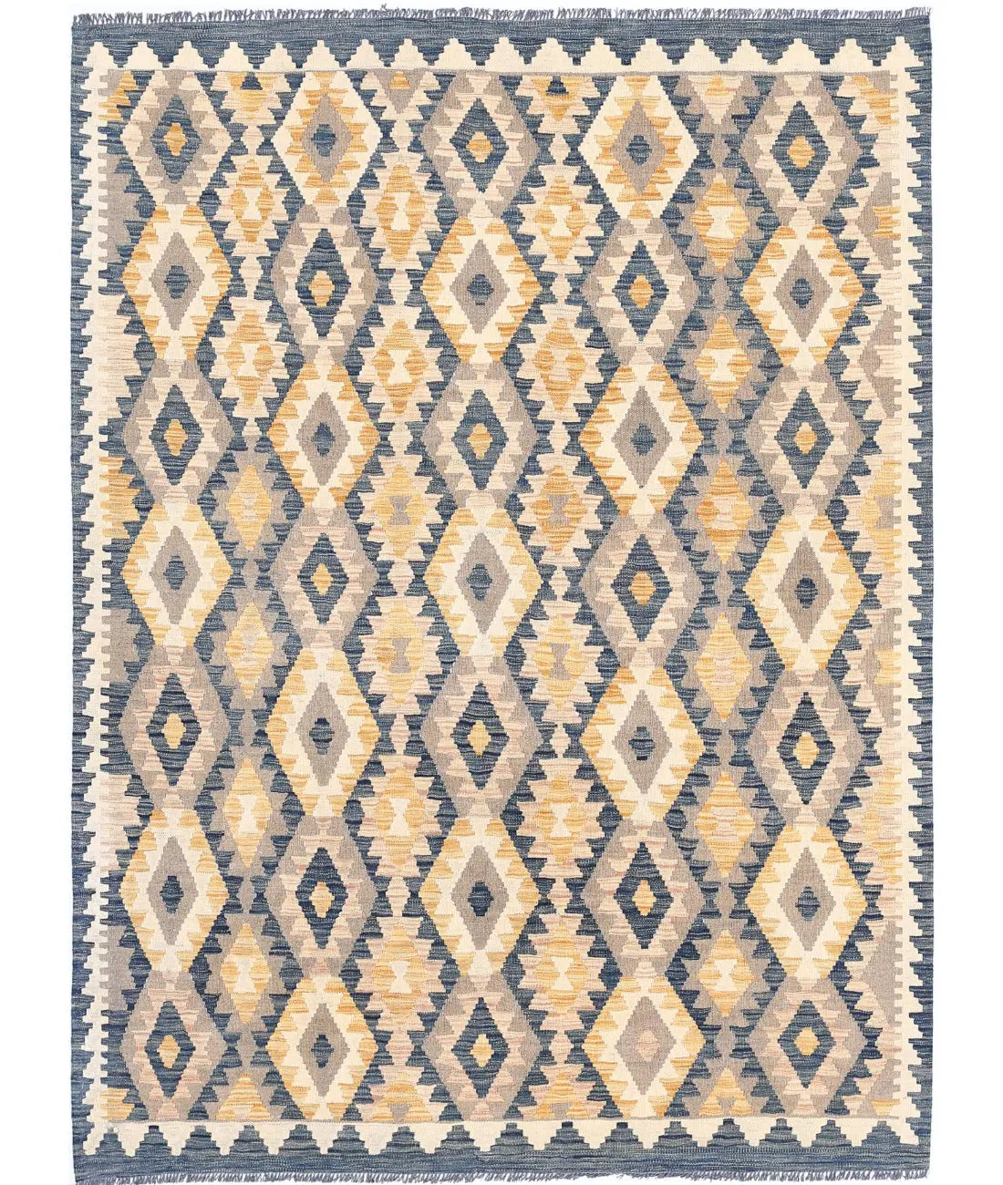 Hand Woven Maimana Kilim Wool Kilim Rug - 4'10'' x 6'8''